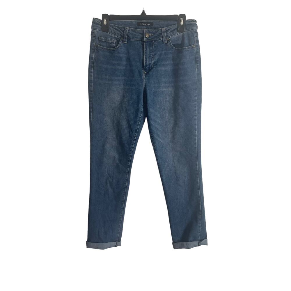 D.Jeans Womens Blue Medium Wash Cuffed Stretch Denim Jeans Size‎ 6 RN 55356